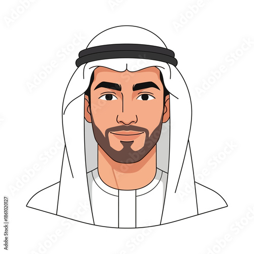 Emirati Man Portrait - Traditional Arab Clothing, Modern Style