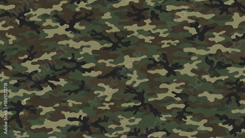 Forest camouflage pattern suitable for military outdoor and hunting themes