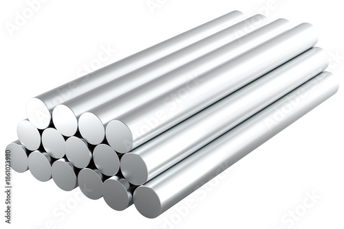 Stainless Steel Round Bars, transparent background