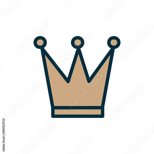 Elegant crown symbol for royalty and luxury