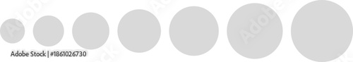 Abstract Progress Concept with Circles Increasing in Size from Small to Large