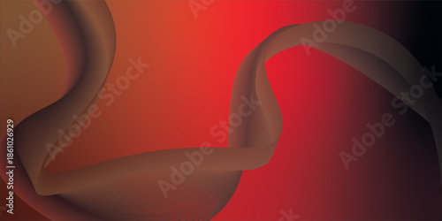 Modern futuristic background. Light brown gradient stripes combined with red and black. Suitable for banners, posters, brochures, pamphlets, or presentation backgrounds. Vector and texture.