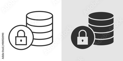 Data Lock Icon representing secure data, encryption, privacy protection, and access control in digital systems.