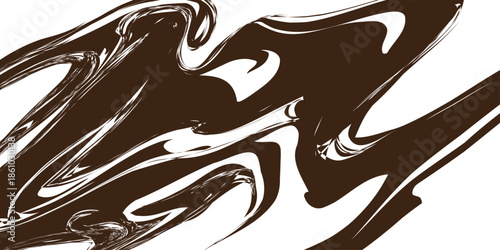 Seamless chocolate background pattern featuring a tribal dragon silhouette and wild animal illustrations with black vector splashes and fantasy fire designs