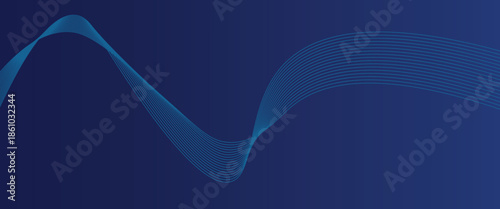 Abstract blue background with flowing lines for futuristic concept. Dynamic waves. vector illustration.