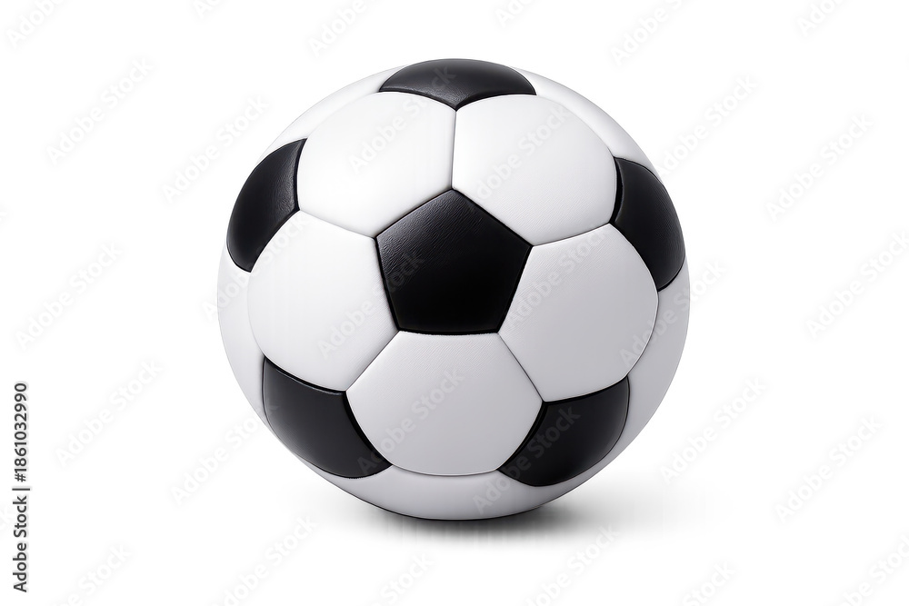 Fototapeta premium Soccer ball close-up on transparent background, for sports content.