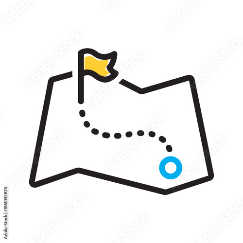 Vector multi color ion for Flag marker