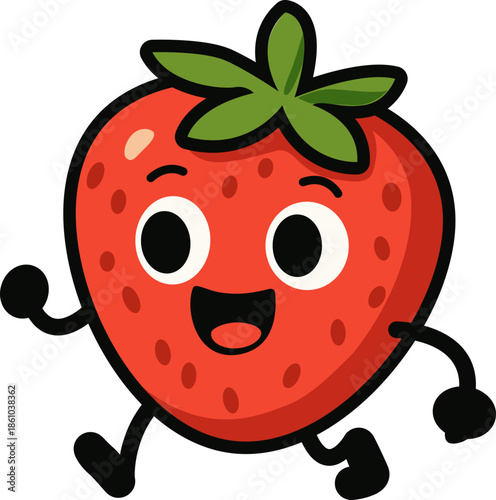 Cute Strawberry Cartoon 1