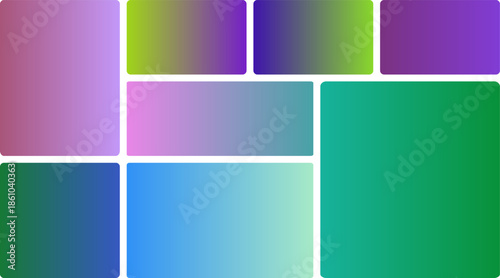 Bento Style Grid For photo collage or website ui ux layout templates