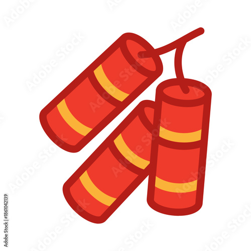 Illustration of red firecrackers