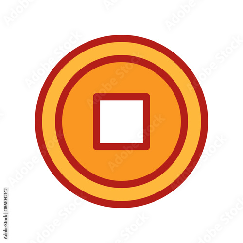 Illustration of  golden coin