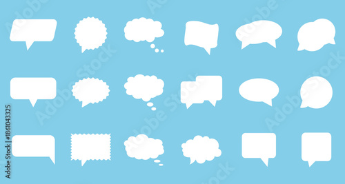 Speech Bubble set. Vector illustration. Flat design.