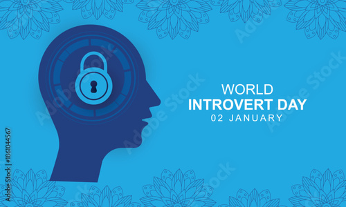 World introvert day background