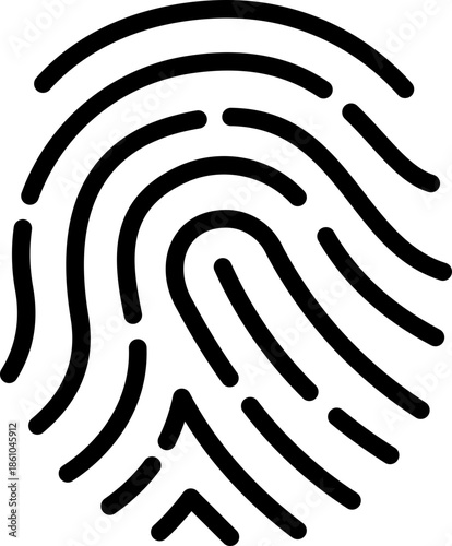 Finger Print Icon. Identity, authorization or privacy concept. Modern style. Finger prints scanning concept. scan or scanner for lock secure security logo. Digital fingerprint, identification.