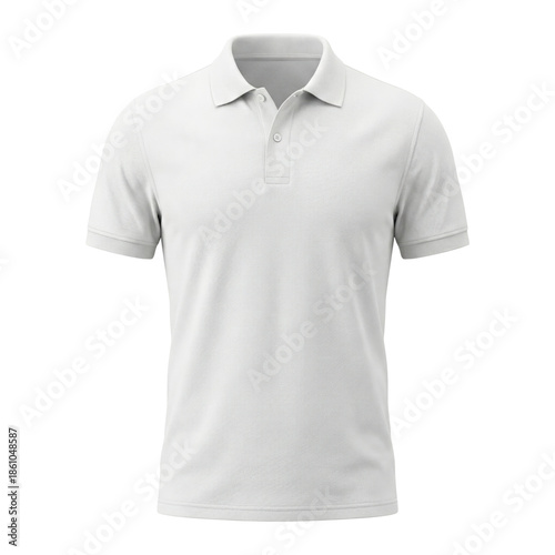 White short sleeve polo shirt mockup for branding