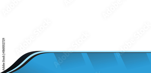 Modern Abstract Blue Lower Third Banner with Sleek Curved Motion Lines