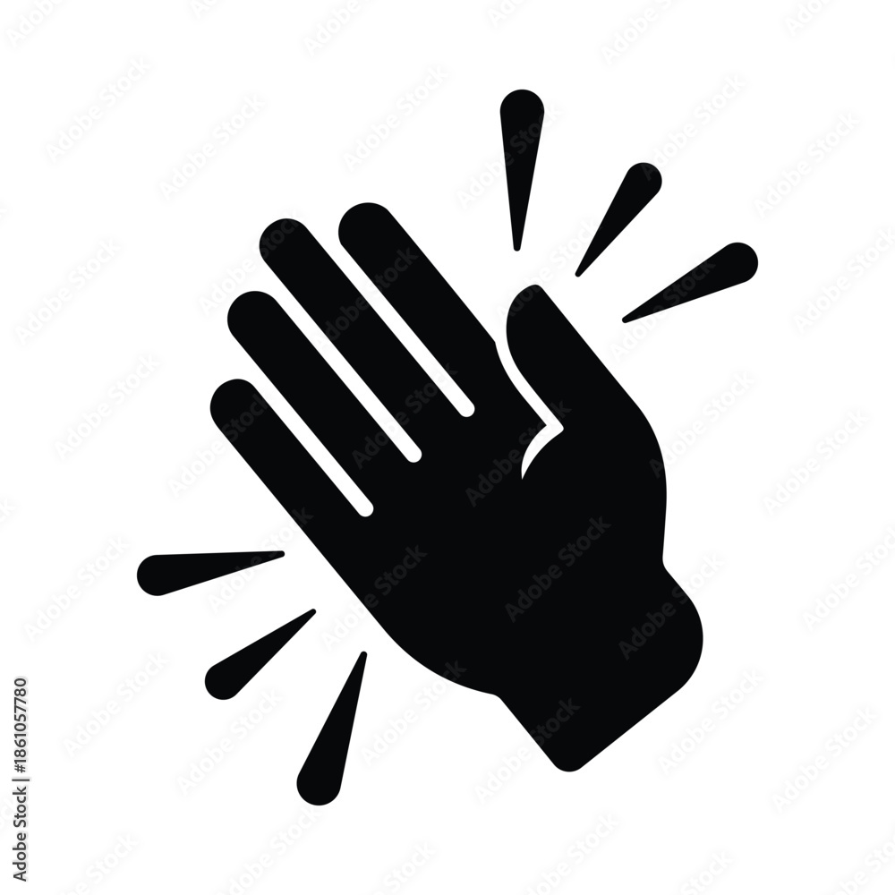 Fototapeta premium Hands clapping icon