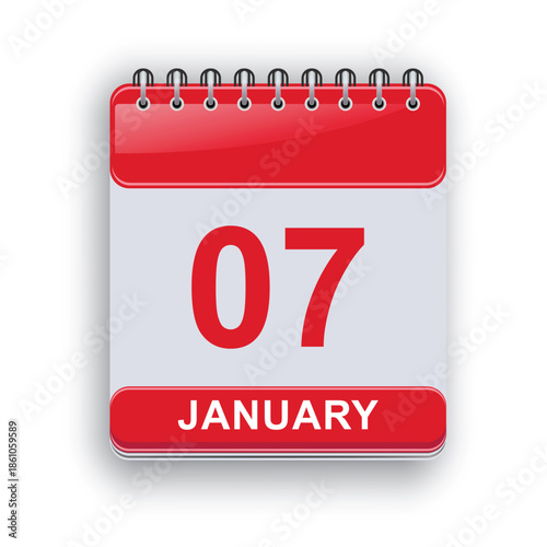January 07 Daily Planner Sheet Minimal Calendar