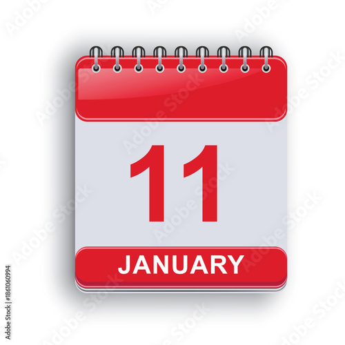 January 11 Daily Calendar Sheet Clean Layout