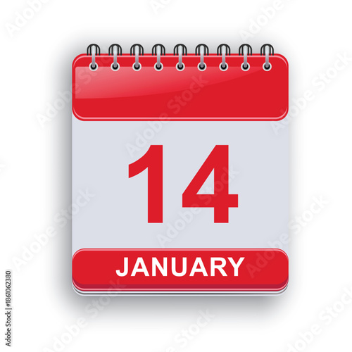 January 14 Daily Calendar Printable Template