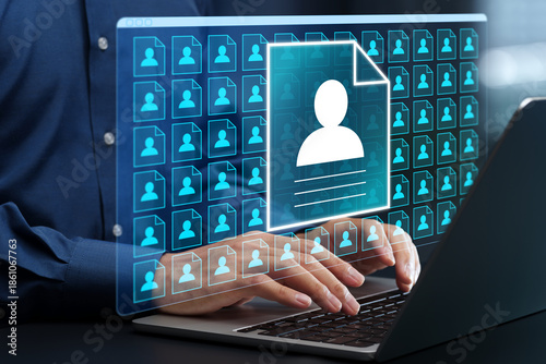 Bilde på lerret Customer data management and analysis