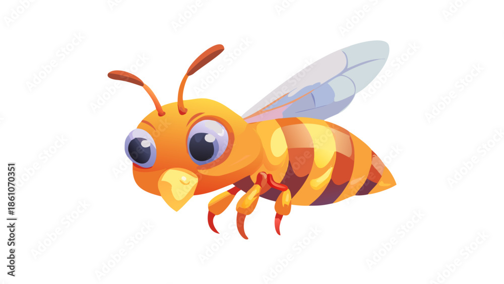 Fototapeta premium a-cute-hornets---in-digital-painting