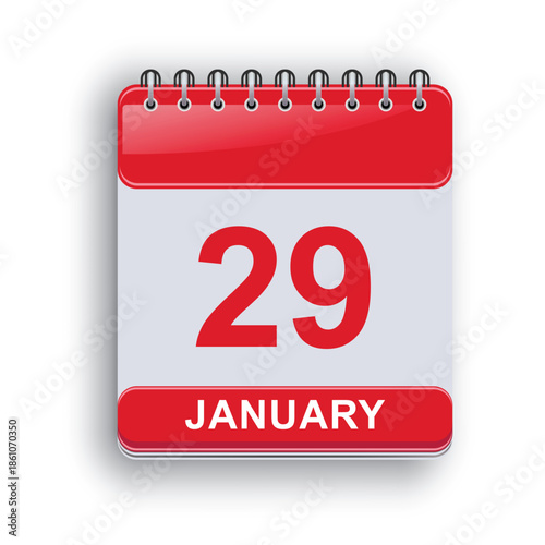 January 29 Daily Planner Page Simple Design