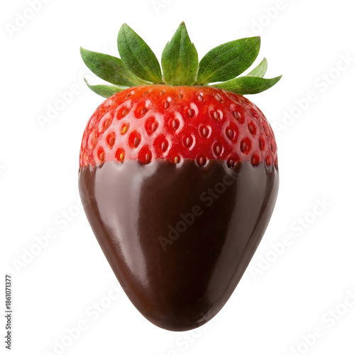 Photos Chocolate dipped fresh strawberry on transparent background