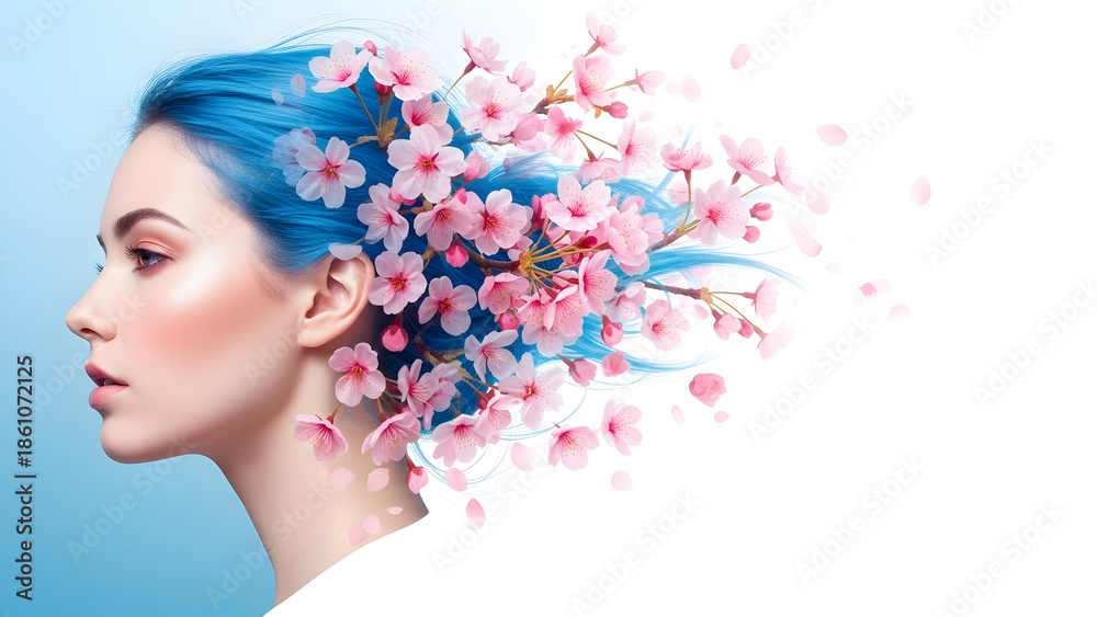 Fototapeta premium International women's day celebration with blooming beauty and empowerment