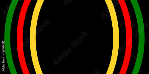  Black history month background with blank space. Consist of red yellow green colour in black colour combination