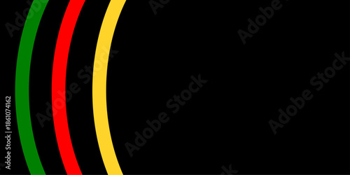 Black history month background with blank space consist of red yellow green colour in black colour combination