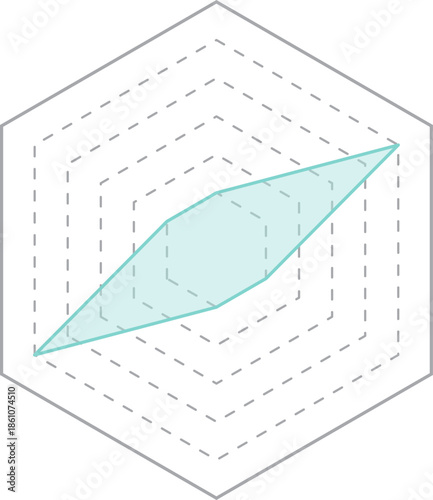 육각형 등급 그래프