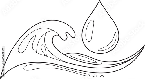 Calligraphic Style The elegant, swooping lines resemble calligraphic swishes or flourishes used in typography and vintage design.