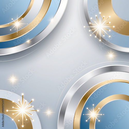 Corporate Style New Year Vector Background for Business Presentation