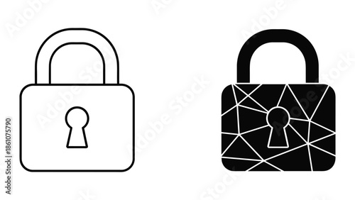 Secure lock icons representing data protection