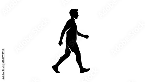 Silhouette of a person in motion, capturing the essence of human movement and activity
