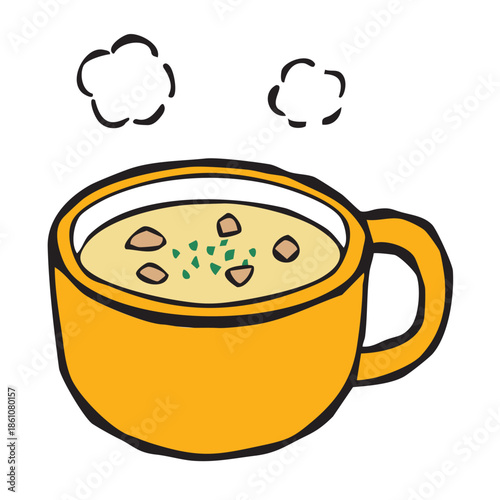 コーンクリームスープ_パセリ・クルトン入り
corn cream soup