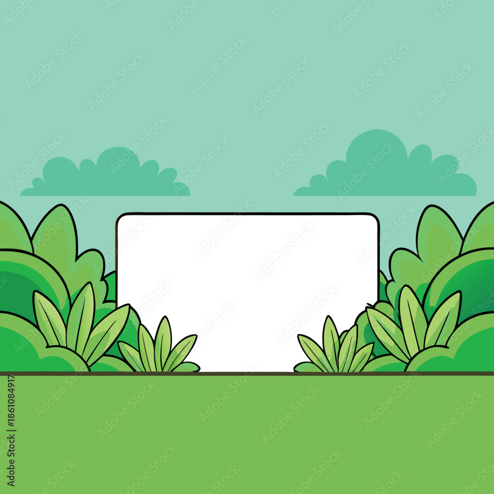 Obraz premium Blurred greenery with copy space.