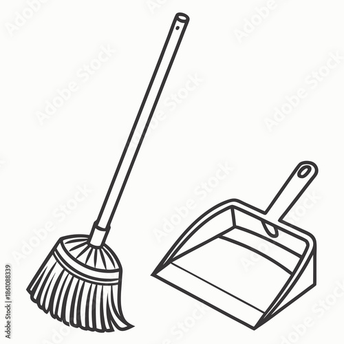 Cleaning tools illustration