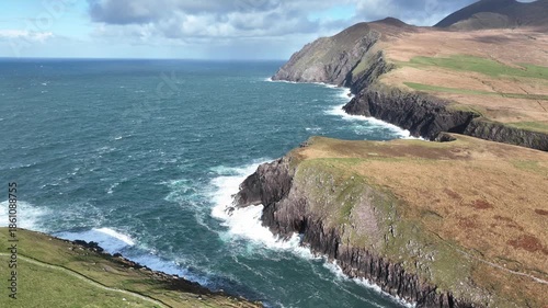 Epic Ireland Atlantic storm entrance to Brandon Creek Dingle Kerry