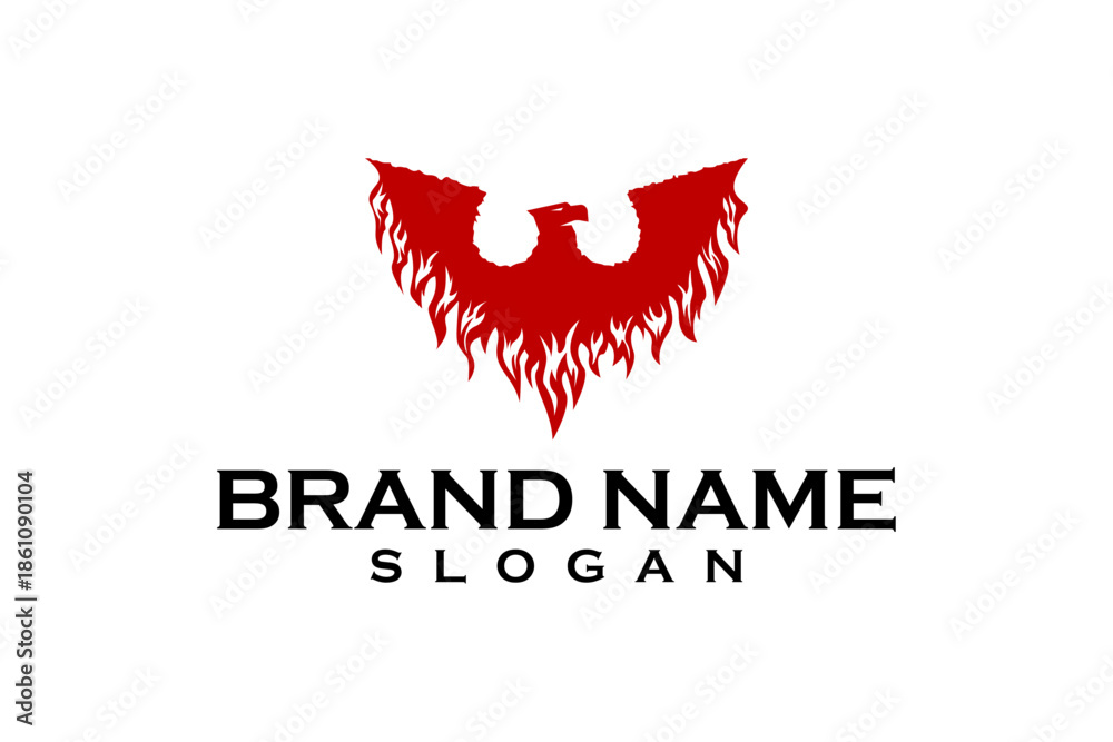 Obraz premium Firebird logo design template