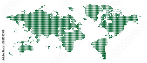 Abstract Dotted World Map Vector Illustration Just Realistic Dotted Atlas Design