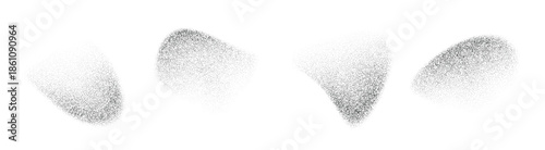 Slika na platnu abstract fading dotted gradient shapes black liquid