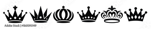  collection of elegant crown silhouettes designs for graphic