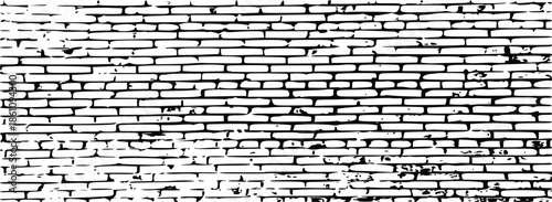 grunge black and white brick wall texture background