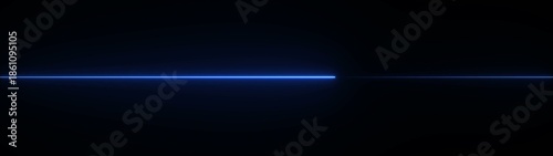 Bright blue glowing horizontal line with gradient fade on a dark Generate title without using the word 