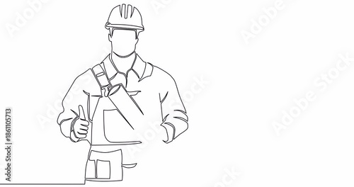 Self drawing line animation architect and Building architecture business continuous one single line drawn concept video