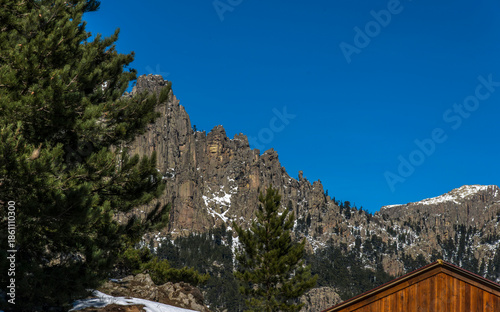 Vue des aiguilles de Bavella depuis le col à Quenza, Corse, France