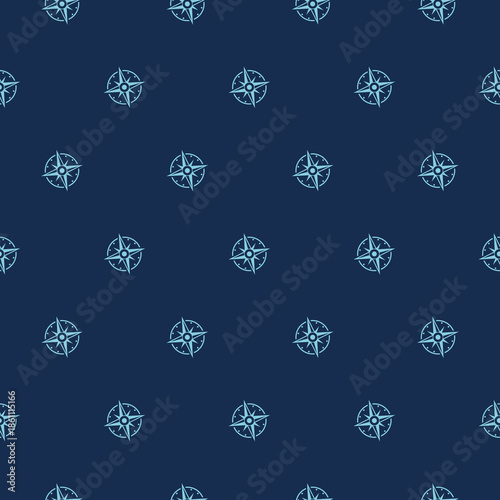 Compass seamless pattern isolated on color background