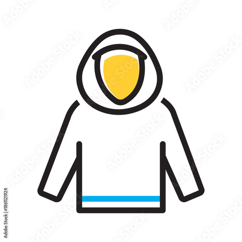 Vector multi color icon for Hoodie